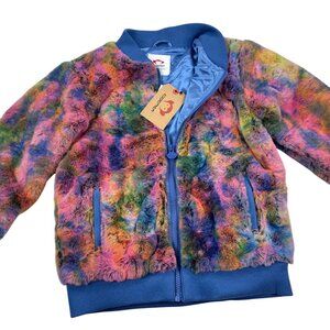 Appaman Nikki Faux Fur Bomber Jacket Girls Big Kids Size 12 NWT